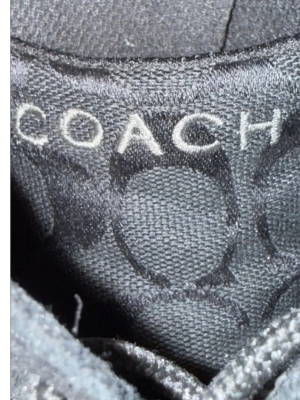 Y2K Coach Jayme Signature Canvas Sneakers Black Silver Racing Style Sz 8 Box